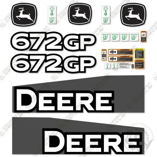 Fits John Deere 672Gp Decal Kit Motor Grader (2014-2019) - Scraper 1