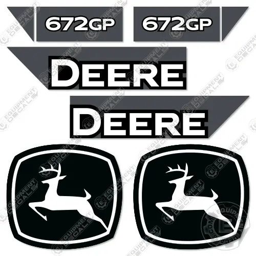 Fits John Deere 672Gp Decal Kit Motor Grader (2021+) - Scraper 1