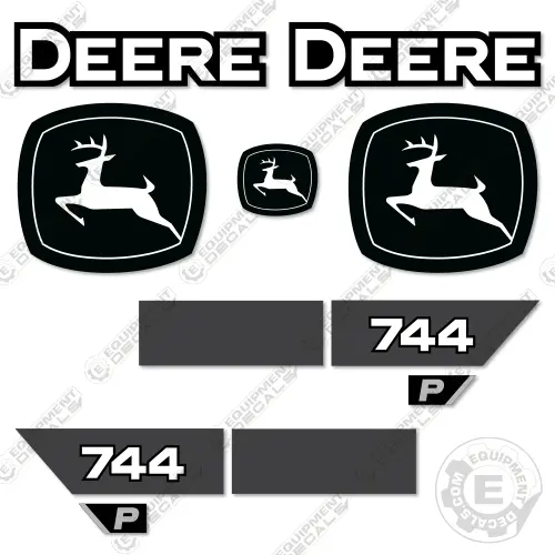 Fits John Deere 744P Wheel Loader Decal Kit 1