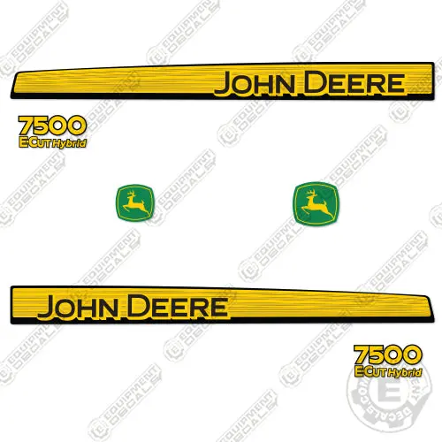 Fits John Deere 7500 Decals Mower Decal Kit 1