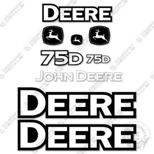 Fits John Deere 75D Excavator Decal Kit 1