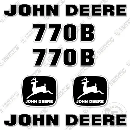 Fits John Deere 770B Motor Grader Decal Kit - Scraper 1