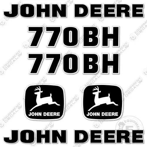 Fits John Deere 770Bh Motor Grader Decal Kit - Scraper 1