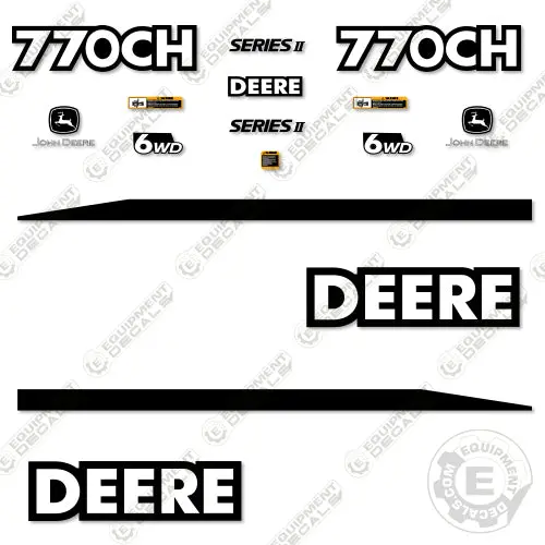 Fits John Deere 770Ch Series Ii Decal Kit Motor Grader - Scraper 1