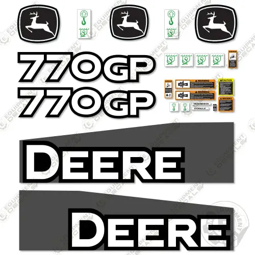Fits John Deere 770Gp Decal Kit Motor Grader (2014-2019) - Scraper 1