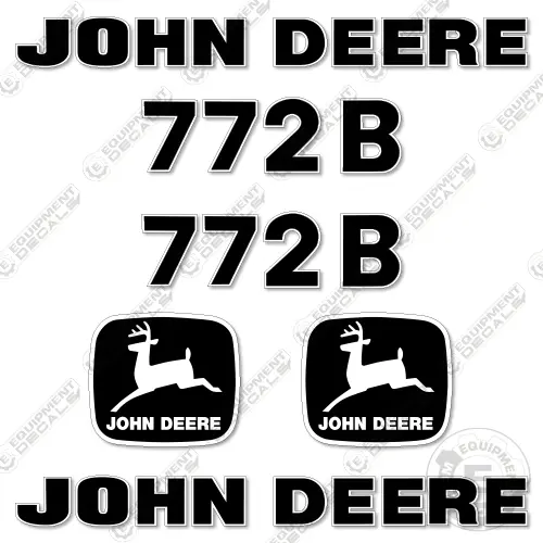 Fits John Deere 772B Motor Grader Decal Kit - Scraper 1