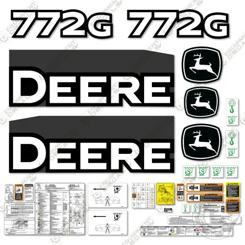 Fits John Deere 772G Decal Kit Motor Grader (2011 - 2013) - Scraper 1