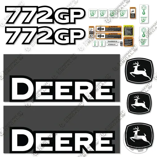 Fits John Deere 772Gp Decal Kit Motor Grader (2009 - 2010) - Scraper 1