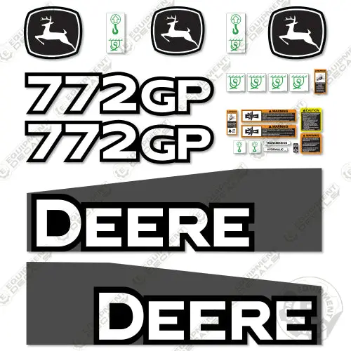 Fits John Deere 772Gp Decal Kit Motor Grader (2014-2019) - Scraper 1