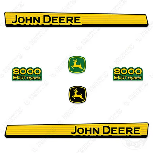 Fits John Deere 8000 E-Cut Hybrid Mower Decal Kit 1