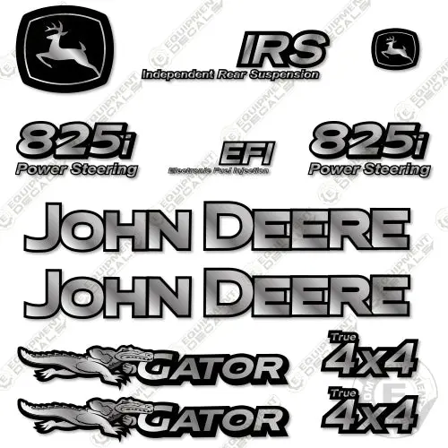 Fits John Deere Gator 825I Decal Kit Custom Silver - Utility Vehicle 1