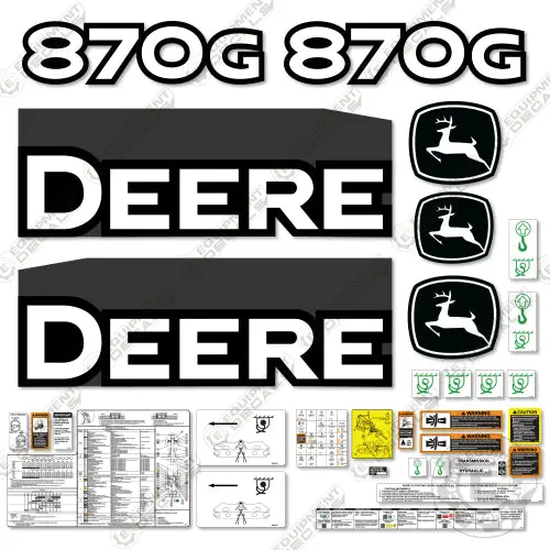 Fits John Deere 870G Decal Kit Motor Grader (2013) - Scraper 1