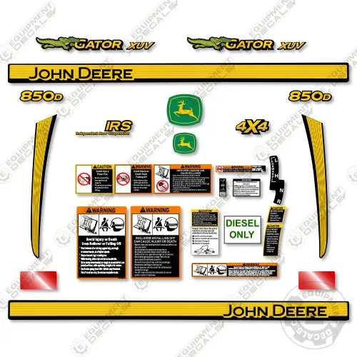 Fits John Deere Gator Xuv 850D Decal Kit Utility Vehicle 1
