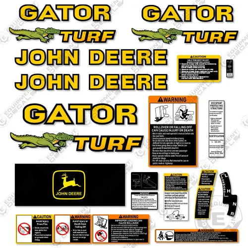 Fits John Deere Gator Turf Decal Kit Utility Vehicle 1999 1
