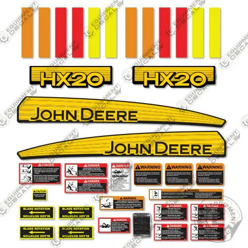 Fits John Deere Hx20 Decal Kit Rotary Cutter 1