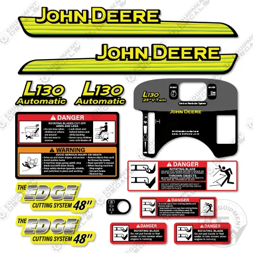 Fits John Deere L130 Decal Kit Mower 1