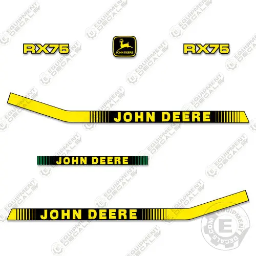 Fits John Deere Rx75 Decal Kit Mower 1