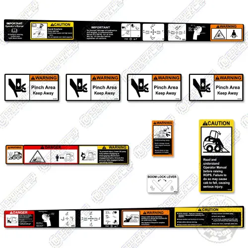 Fits John Deere Skid Steer Warning Decals 1