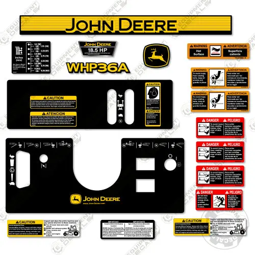 Fits John Deere Whp36a Decal Kit Mower 1