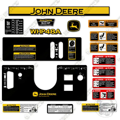 Fits John Deere Whp48a Decal Kit Mower 1