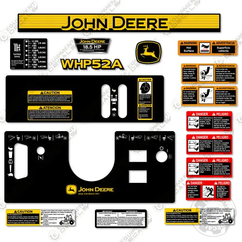 Fits John Deere Whp52a Decal Kit Mower 1