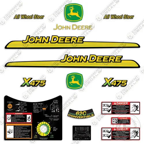 John Deere X475 Decal Kit Mower 1