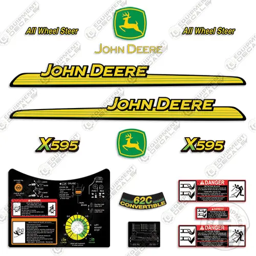 John Deere X595 Decal Kit Mower 1