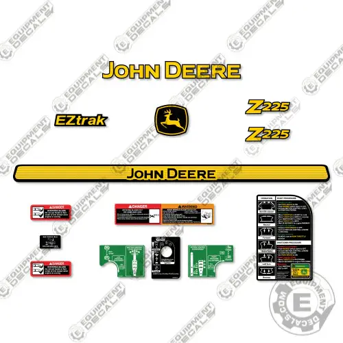Fits John Deere Z225 Decal Kit Mower 1