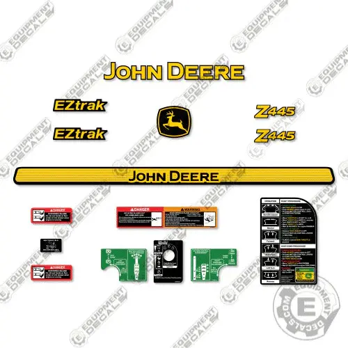 Fits John Deere Z445 Decal Kit Mower 1