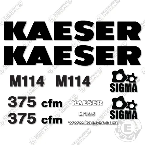 Fits Kaeser M114 Decal Kit Compressor 1