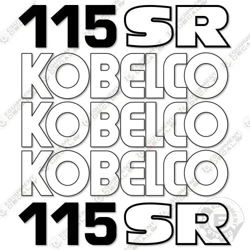 Fits Kobelco Sk115sr Decal Kit Excavator 1