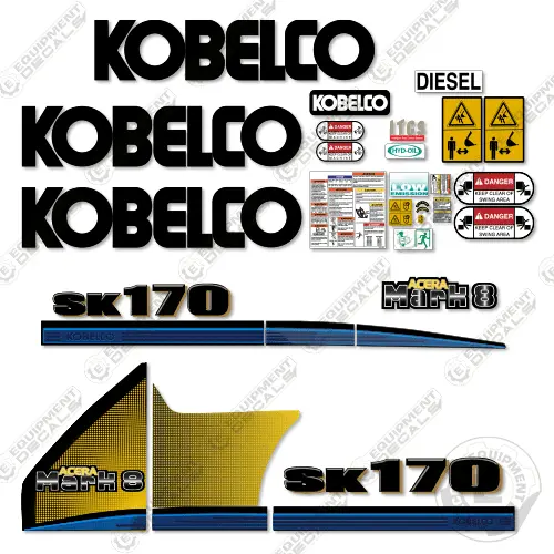 Fits Kobelco Sk170 Mark 8 Decal Kit Excavator 1
