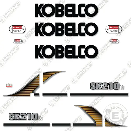 Fits Kobelco Sk210lc-9 Decal Kit Excavator 1