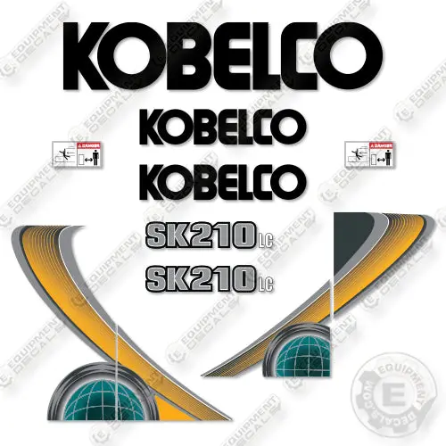 Fits Kobelco Sk210lc-10 Decal Kit Excavator 1
