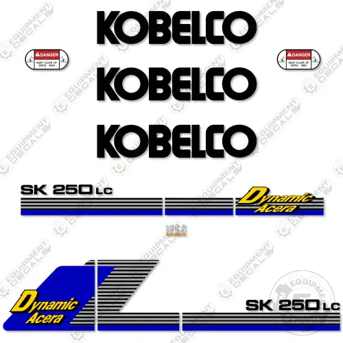 Fits Kobelco Sk250lc-6 Decal Kit Excavator 1