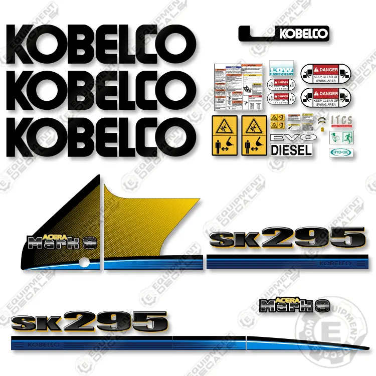 Fits Kobelco Sk295-9 Decal Kit Excavator 1