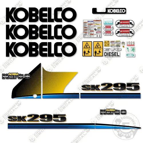 Fits Kobelco Sk295-8 Decal Kit Excavator 1