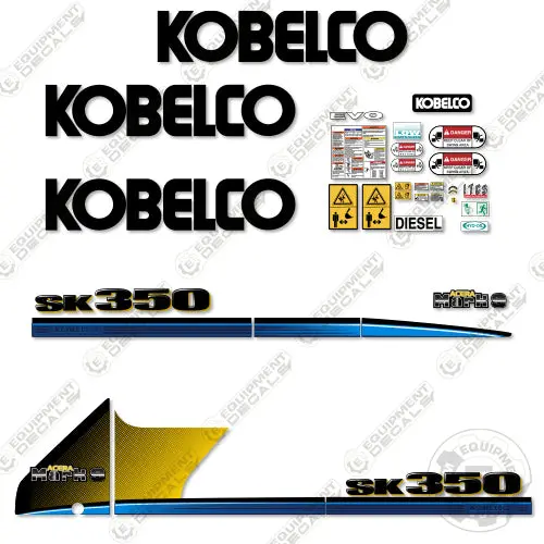 Fits Kobelco Sk350lc-9 Decal Kit Excavator 1