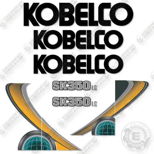 Fits Kobelco Sk350lc Decal Kit Excavator 1