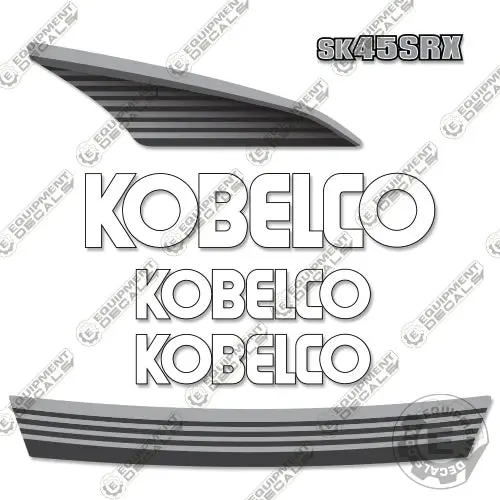 Fits Kobelco Sk45srx Decal Kit Excavator (White) 1