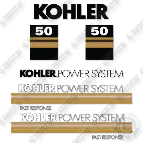 Fits Kohler Power System 50 Decal Kit Generator 1