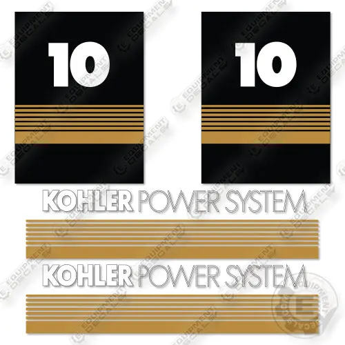 Kohler Power System 10 Decal Kit Generator- Aftermarket Kit - Not Genuine Oem 1