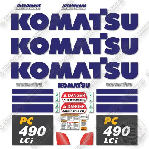 Fits Komatsu Pc490lci-11 Decal Kit Excavator 1