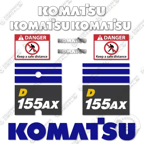 Fits Komatsu D155ax-7 Decal Kit Dozer 1
