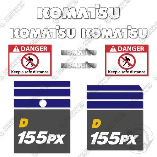 Fits Komatsu D155px-8 Decal Kit Dozer 1