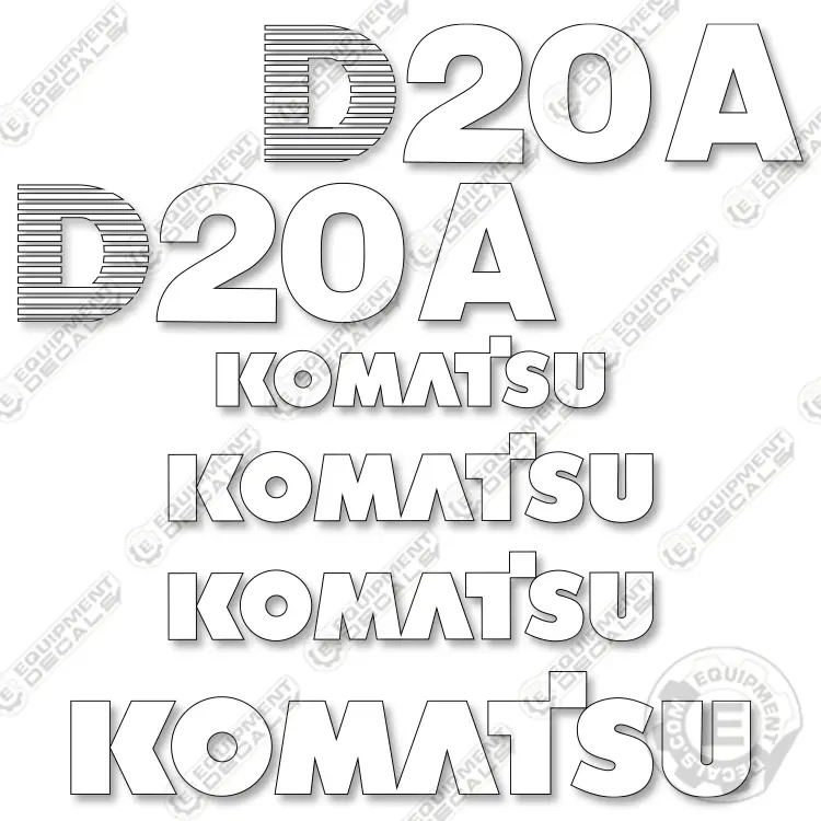 Fits Komatsu D20a-7 Decal Kit Dozer Style 2 1