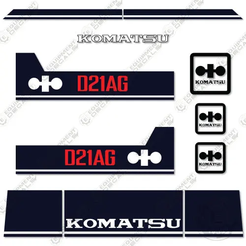Fits Komatsu D21ag-6 Decal Kit Crawler Tractor Dozer 1