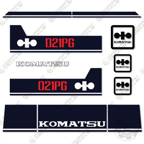 Fits Komatsu D21pg-6 Decal Kit Crawler Tractor Dozer 1