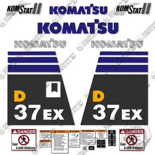 Fits Komatsu D37ex-21 Decal Kit Dozer 1