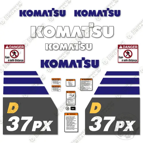 Fits Komatsu D37px-23 Decal Kit Dozer (Also Fits 24 Series) 1